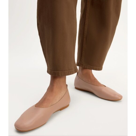 Everlane The Italian Leather Day Glove Flats in Tan-Brown sz 8 Women's - Picture 1 of 10